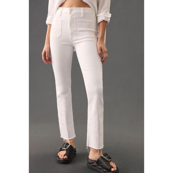 MOTHER The Hustler‎ Patch Pocket Ankle Fray Jean NWT